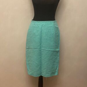 Teal vintage Oscar de la Renta pencil skirt